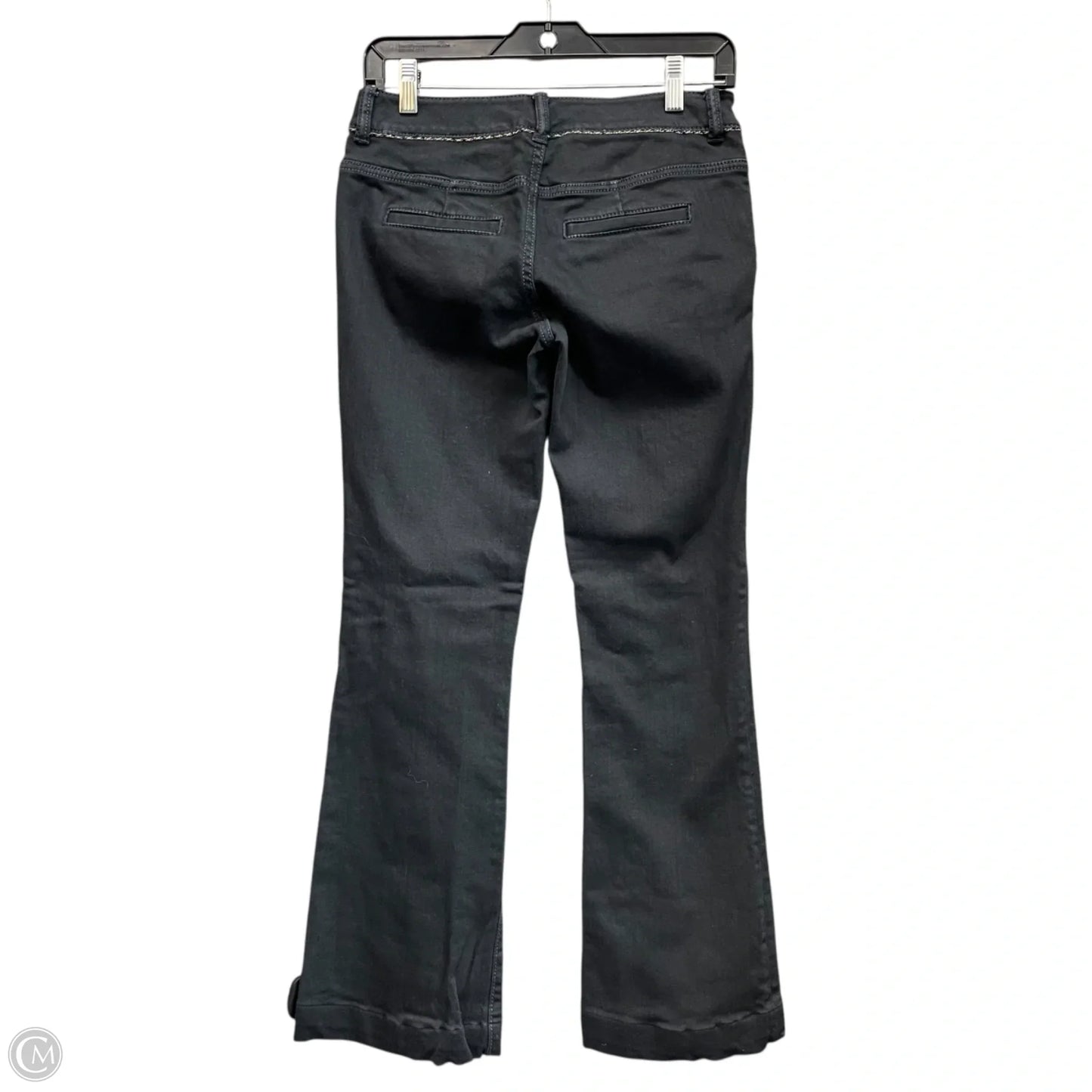 Jeans Cropped By Elie Tahari In Black Denim, Size: 4