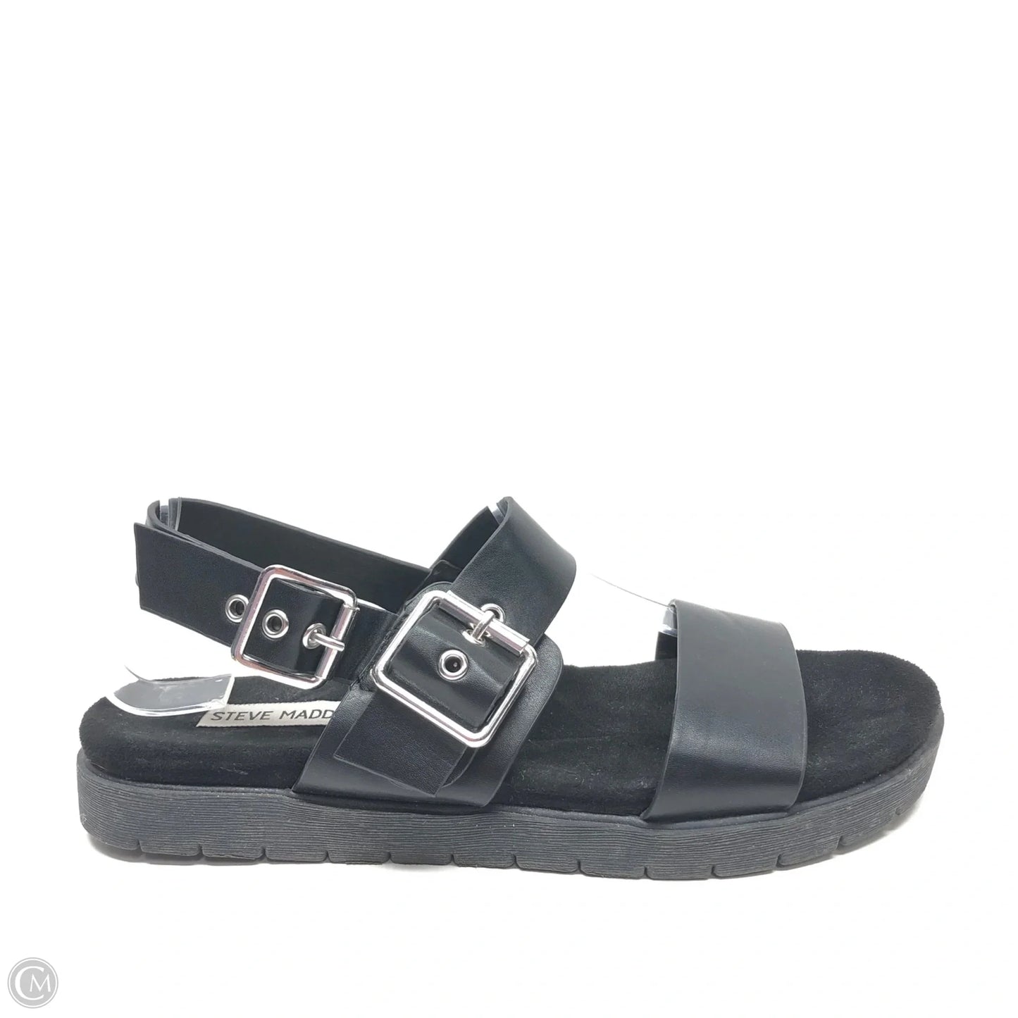 Sandals Flats By Steve Madden In Black, Size: 8.5