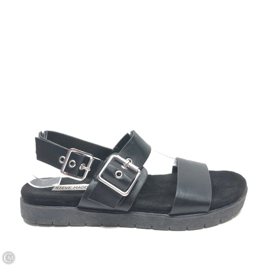 Sandals Flats By Steve Madden In Black, Size: 8.5