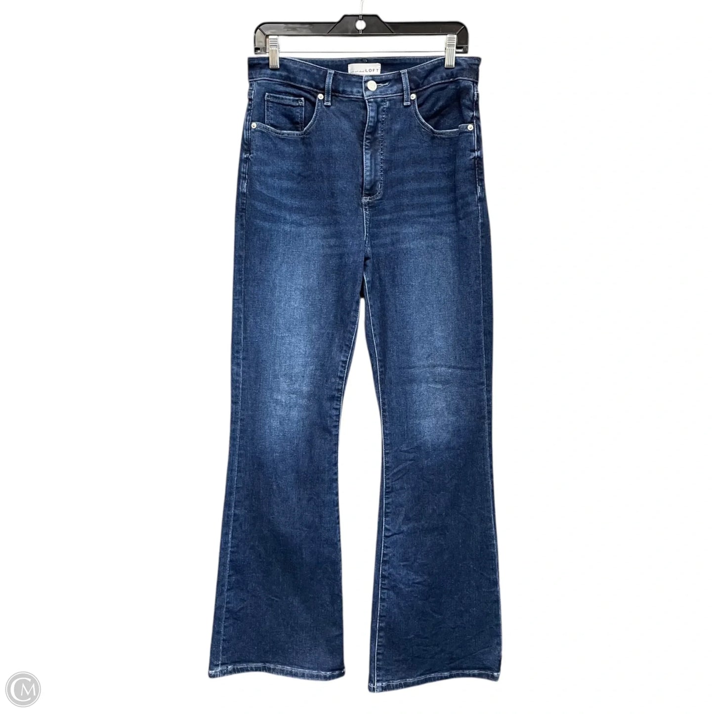 Jeans Flared By Loft In Blue Denim, Size: 8
