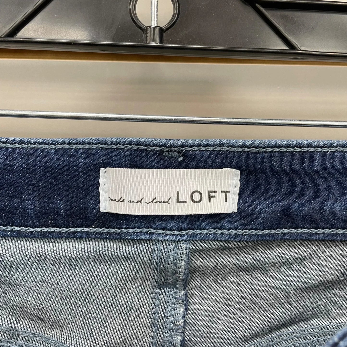 Jeans Flared By Loft In Blue Denim, Size: 8