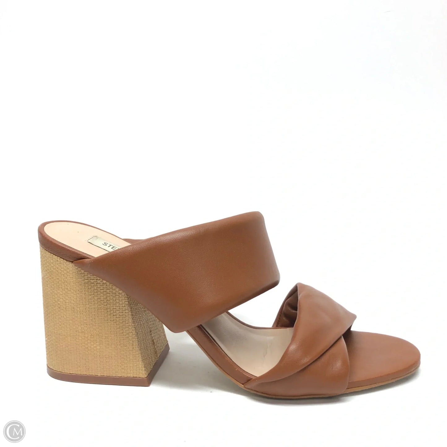 Sandals Heels Block By Steve Madden In Tan, Size: 10