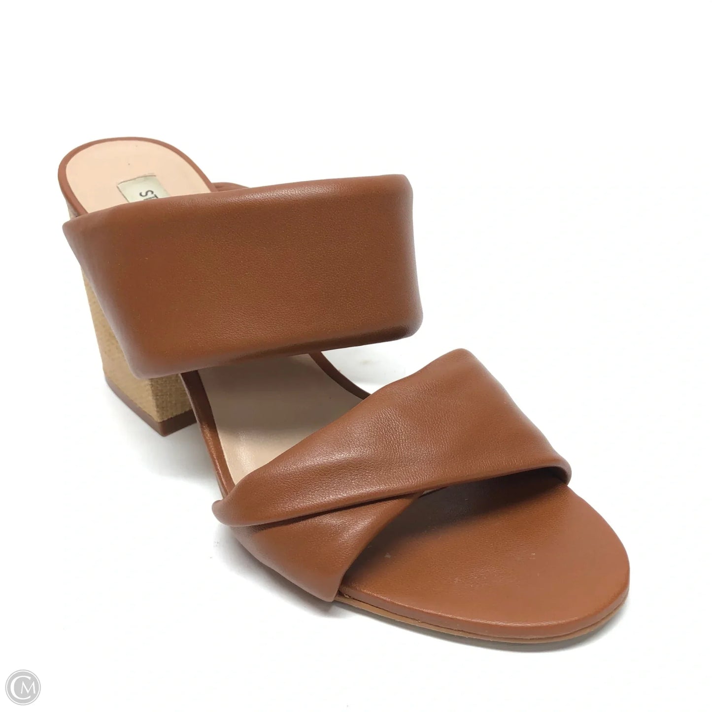 Sandals Heels Block By Steve Madden In Tan, Size: 10