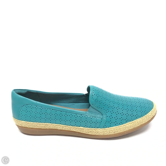 Shoes Flats By Clarks In Teal, Size: 10