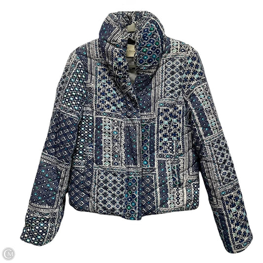 Jacket Puffer & Quilted By Pilcro In Blue, Size: M