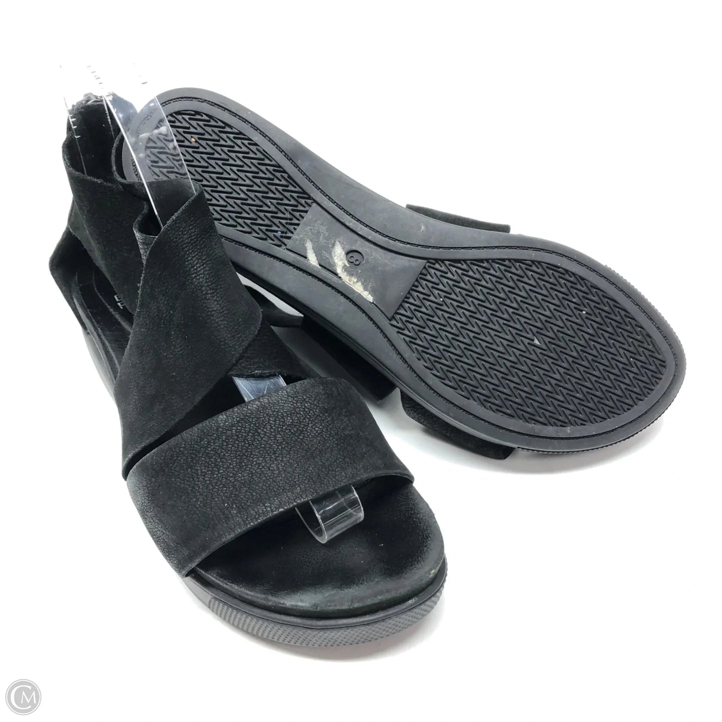 Sandals Heels Wedge By Eileen Fisher In Black, Size: 8