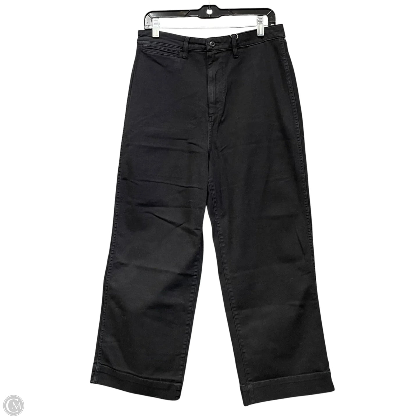 Jeans Cropped By Cmb In Black Denim, Size: 12