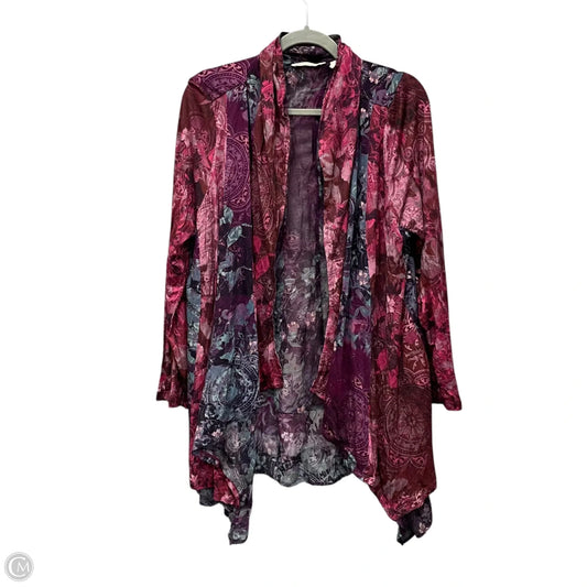 Cardigan By Soft Surroundings In Pink & Purple, Size: Xlp