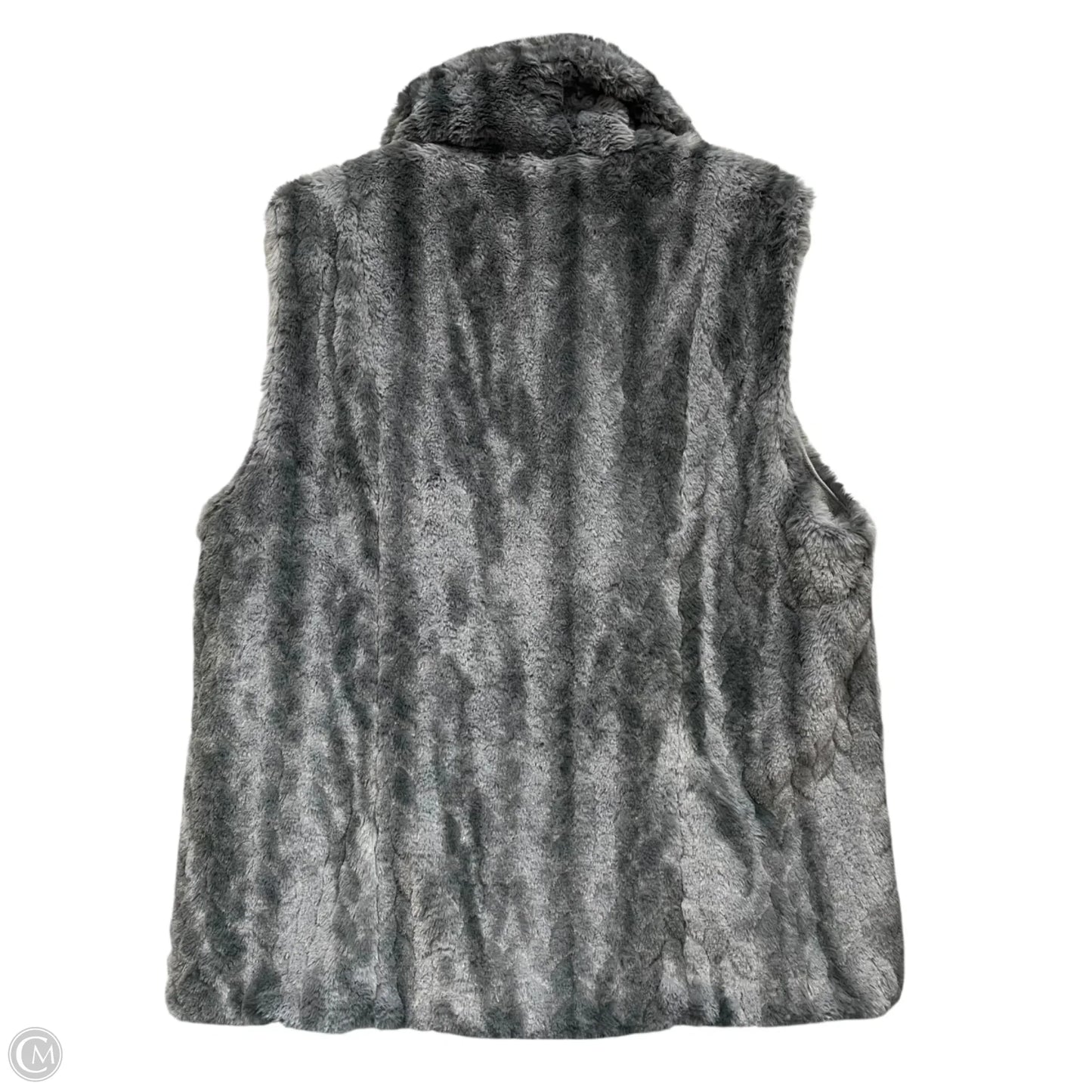 Vest Faux Fur & Sherpa By Calvin Klein In Grey, Size: Xl
