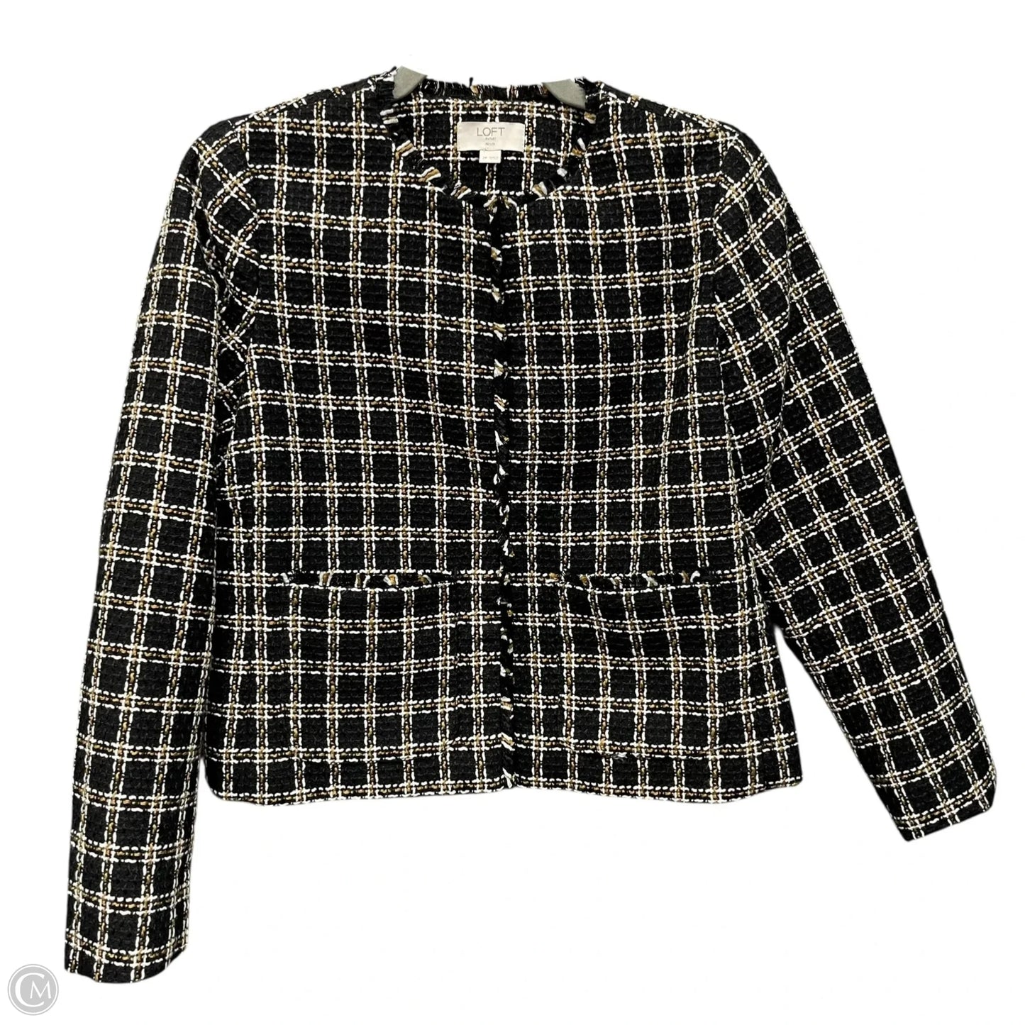 Blazer By Loft In Black & Tan, Size: 2p