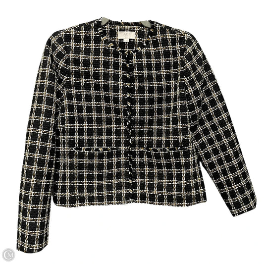 Blazer By Loft In Black & Tan, Size: 2p