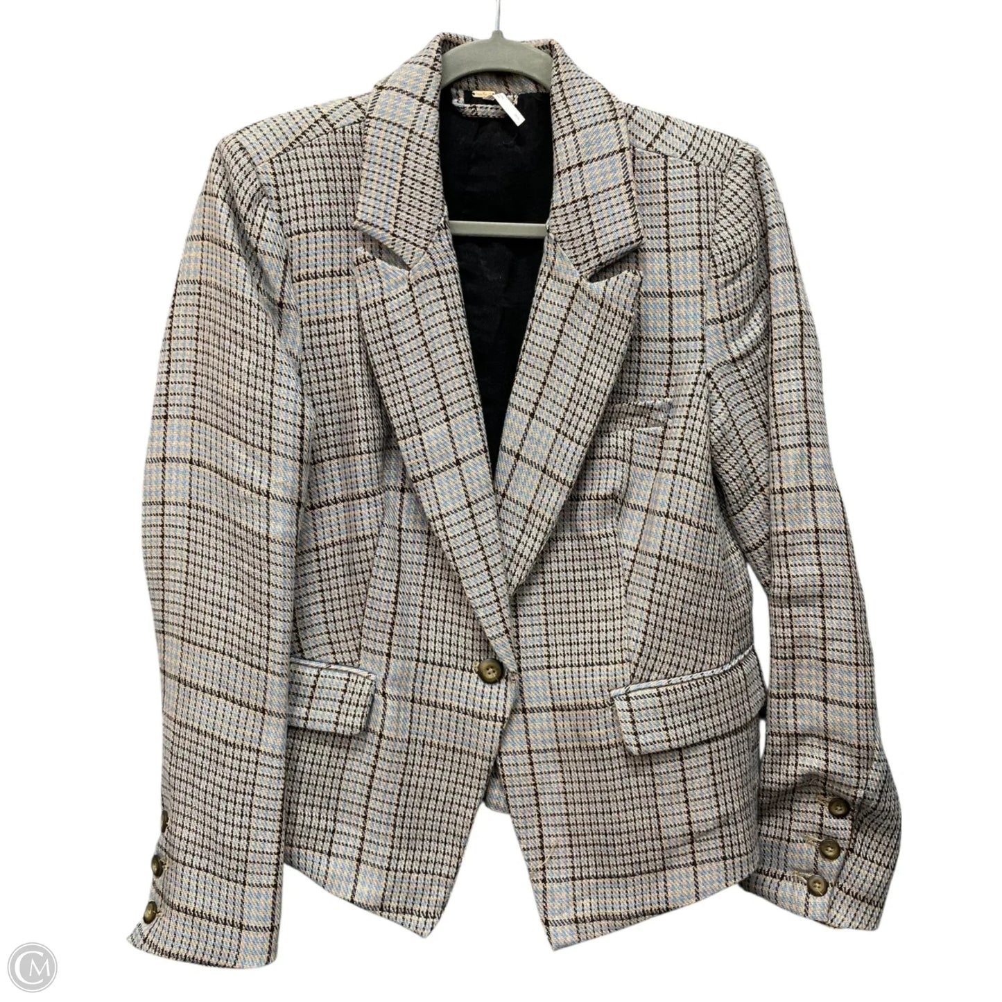 Blazer By Free People In Plaid Pattern, Size: S