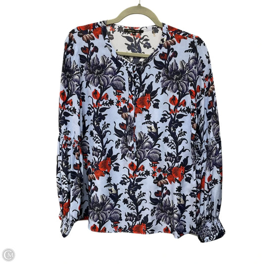 Blouse Long Sleeve By Cmc In Blue, Size: S
