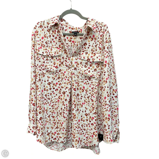 Blouse Long Sleeve By Ann Taylor In Multi-colored, Size: Xl