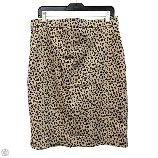 Skirt Midi By J. Crew In Leopard Print, Size: 16