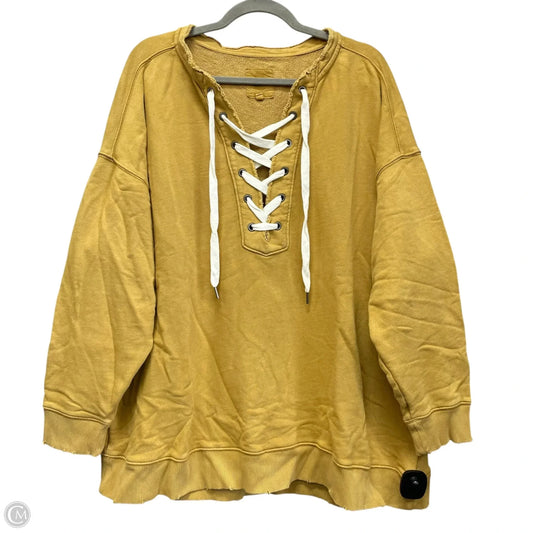 Sweatshirt Collar By Aerie In Yellow, Size: Xl