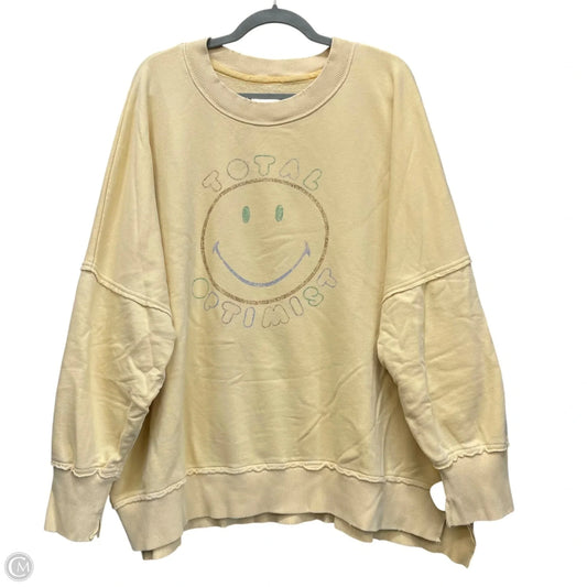 Sweatshirt Crewneck By Aerie In Yellow, Size: Xxl