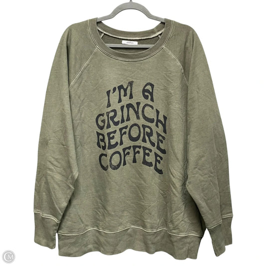 Sweatshirt Crewneck By Maurices In Green, Size: Xxl