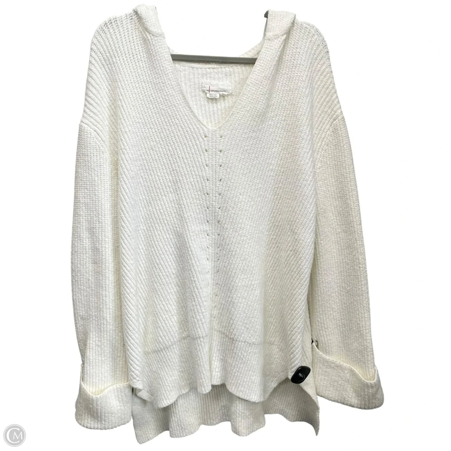 Sweater By Anthropologie In Ivory, Size: L