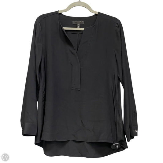 Blouse Long Sleeve By Banana Republic In Black, Size: S