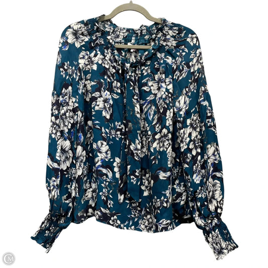 Blouse Long Sleeve By Parker In Teal, Size: S