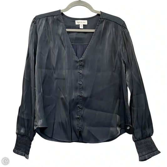 Blouse Long Sleeve By Cloth & Stone In Black, Size: S