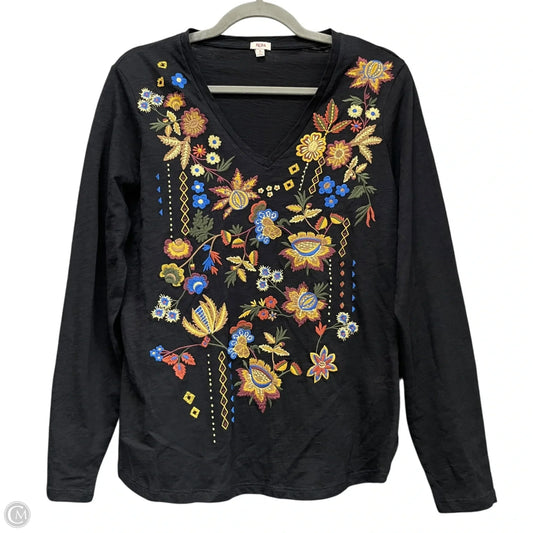 Top Long Sleeve By Reba In Black, Size: S