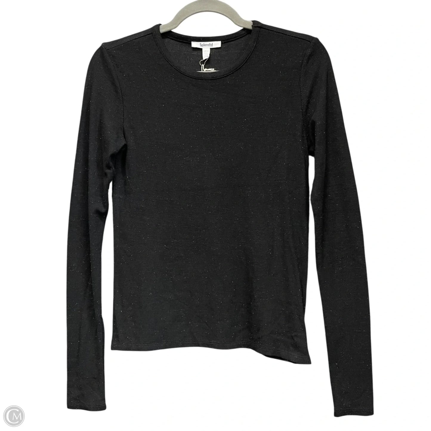 Top Long Sleeve By Splendid In Black, Size: S
