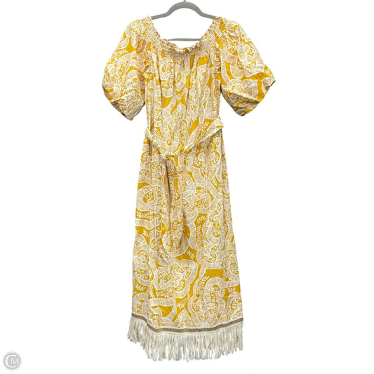Dress Casual Midi By Antonio Melani In Yellow, Size: 0