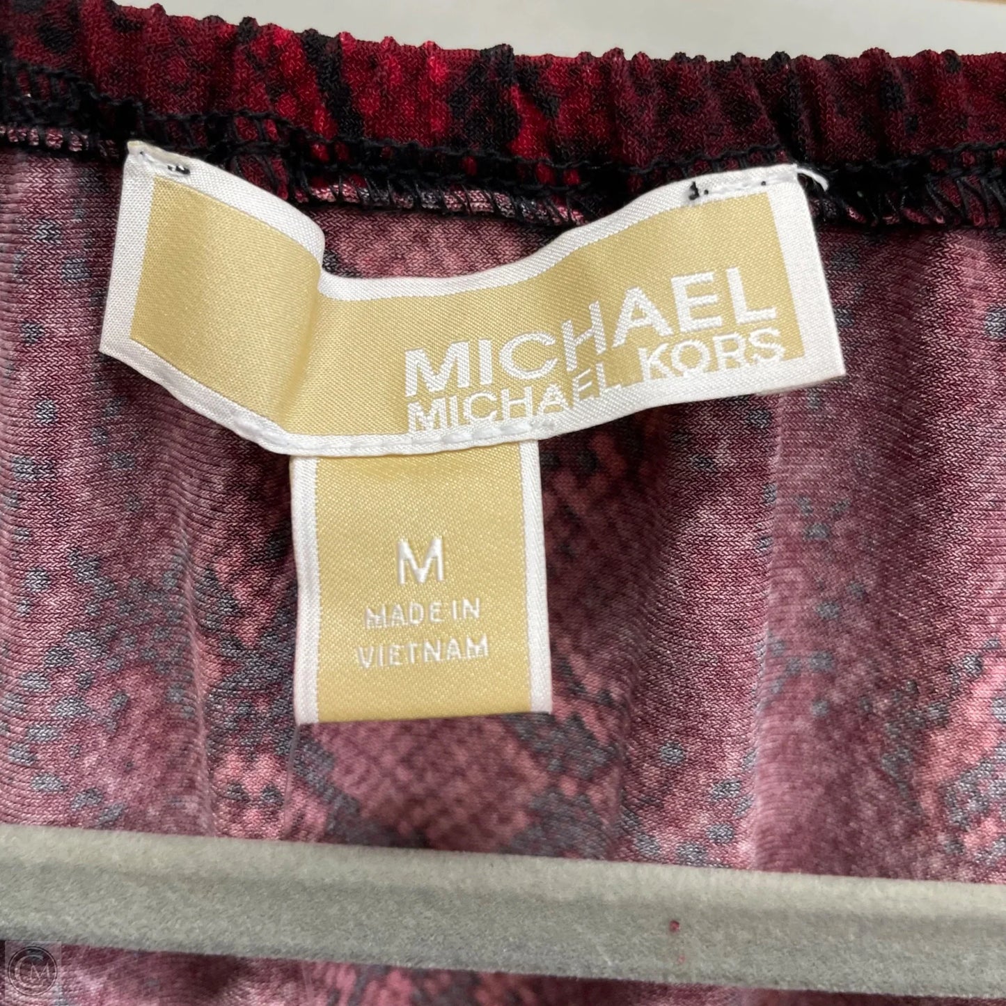 Top Long Sleeve By Michael By Michael Kors In Black & Red, Size: M