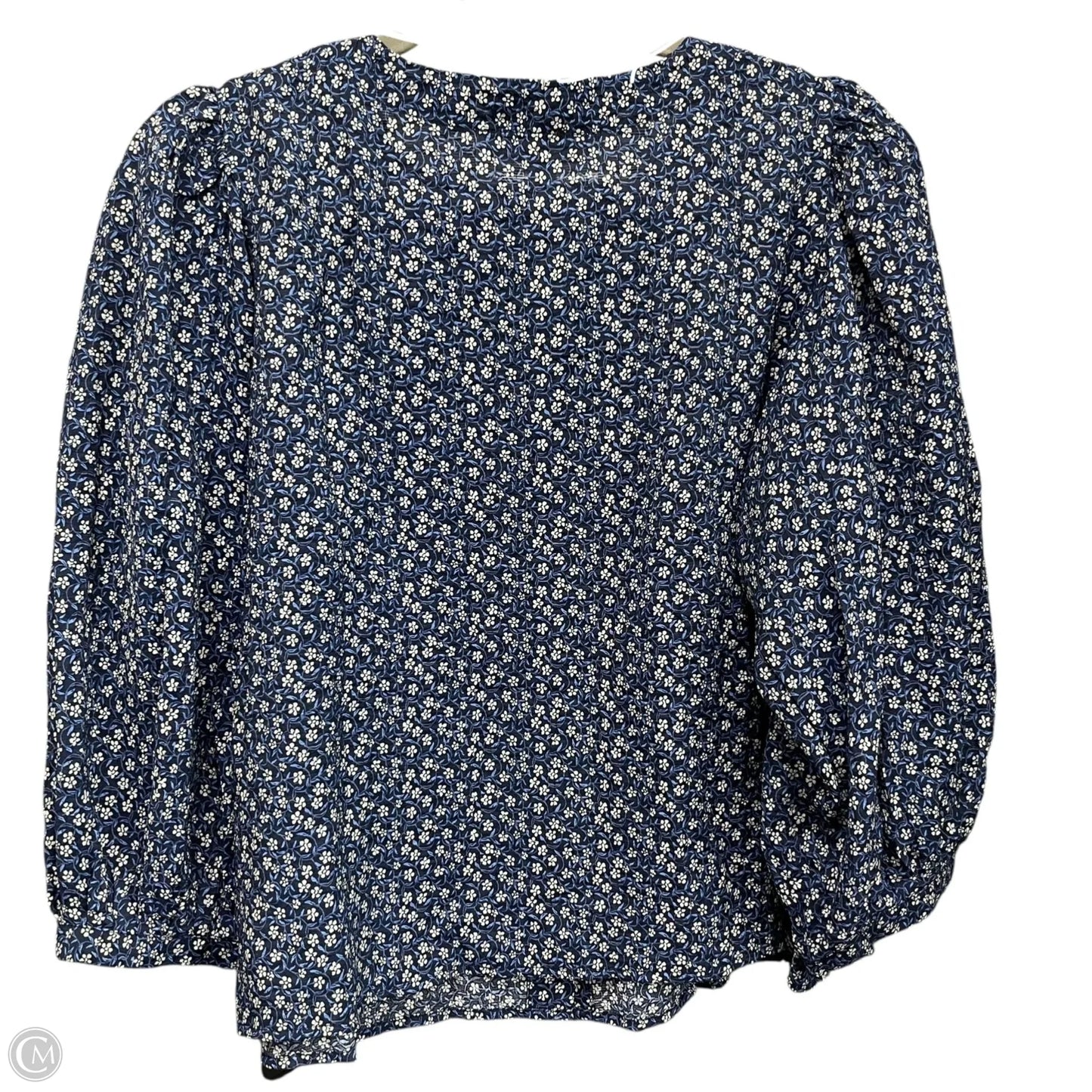 Blouse 3/4 Sleeve By Loft In Blue, Size: S