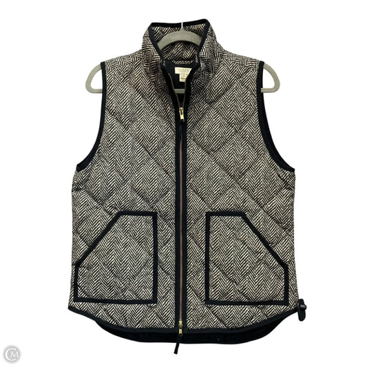 Vest Puffer & Quilted By J. Crew In Black & Tan, Size: M