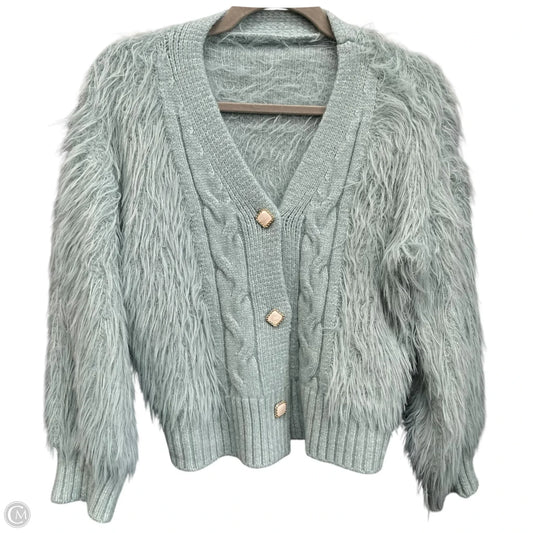 Sweater Cardigan By Clothes Mentor In Green, Size: S