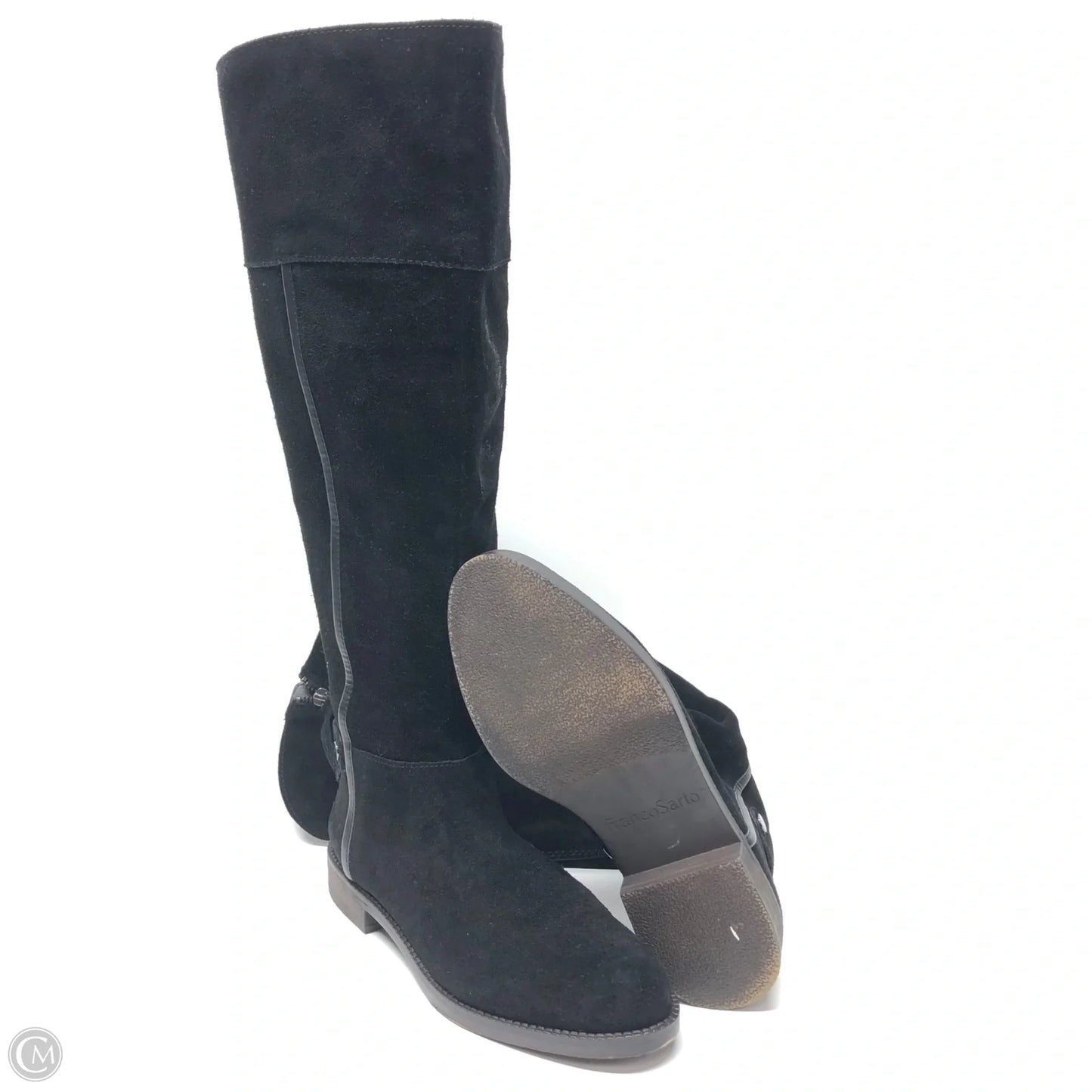 Boots Knee Flats By Franco Sarto In Black, Size: 6