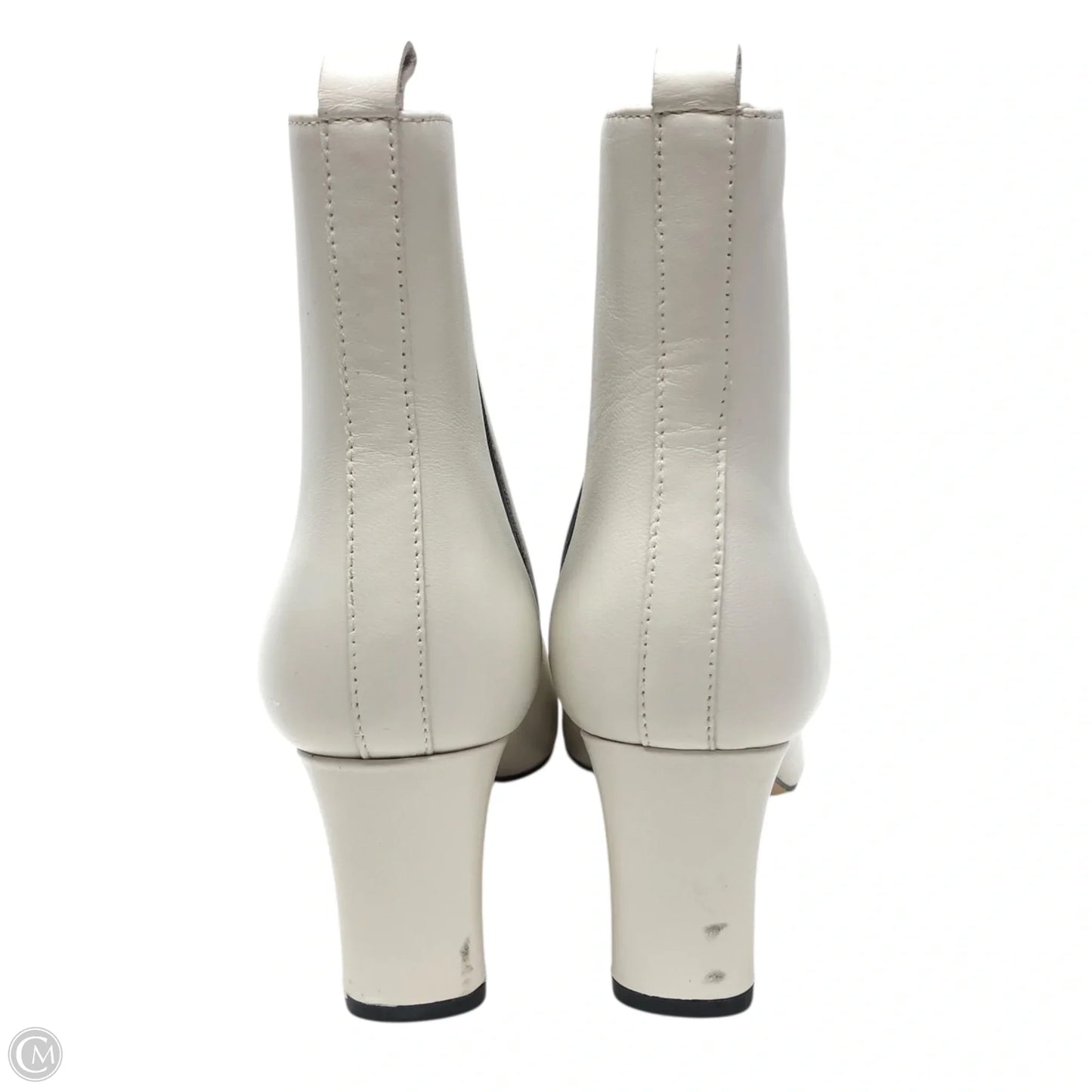 Boots Ankle Heels By Calvin Klein In White, Size: 6.5