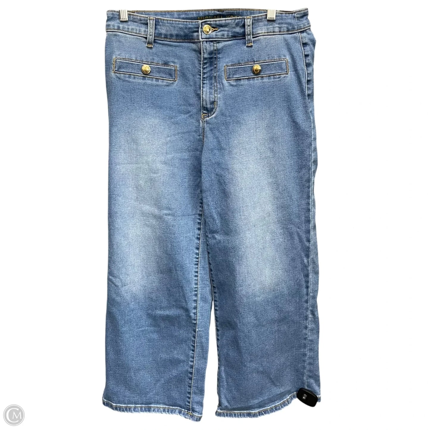 Jeans Cropped By Michael By Michael Kors In Blue Denim, Size: 8