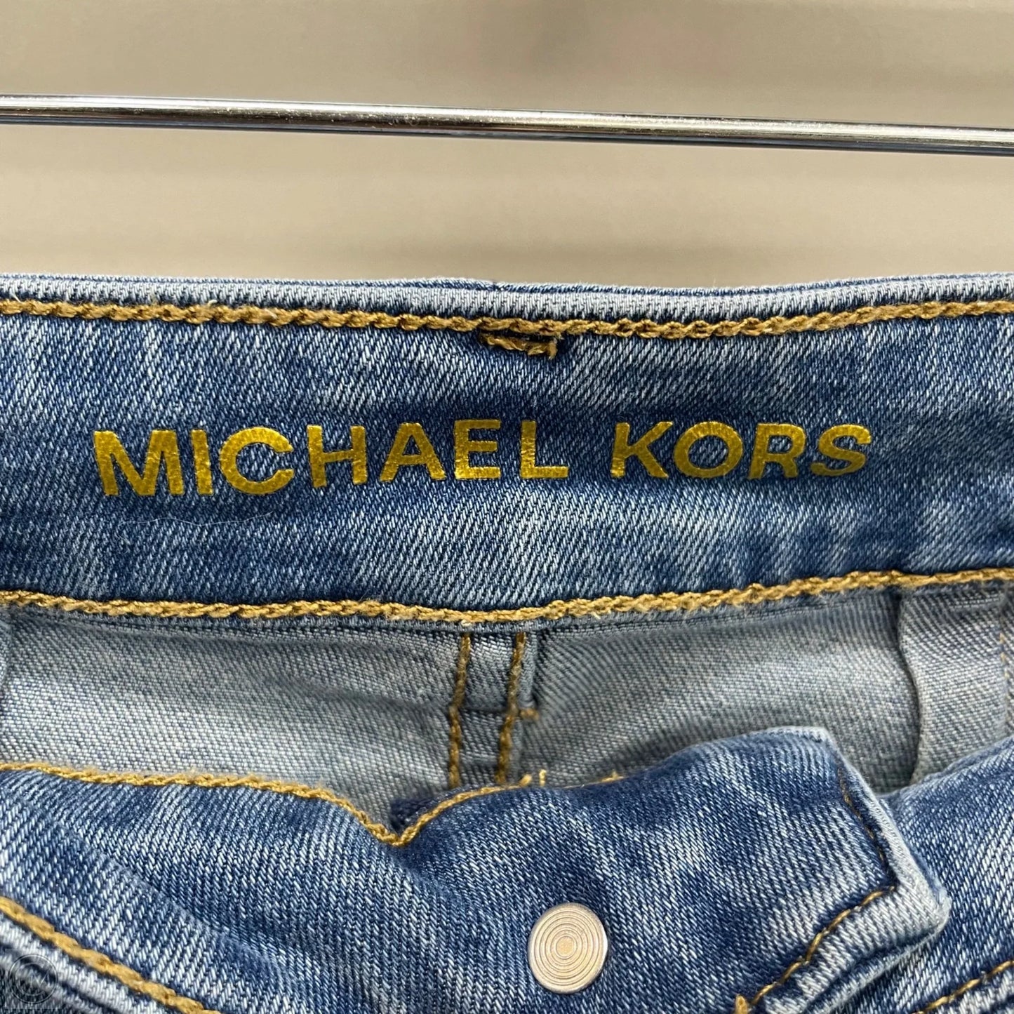 Jeans Cropped By Michael By Michael Kors In Blue Denim, Size: 8