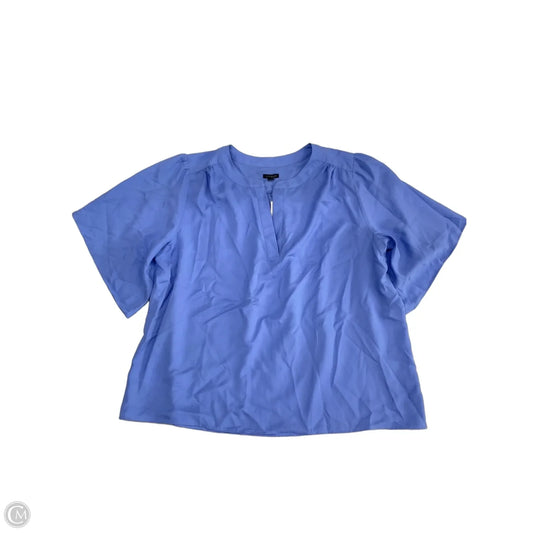 Top Short Sleeve By Ann Taylor In Blue, Size: Xl
