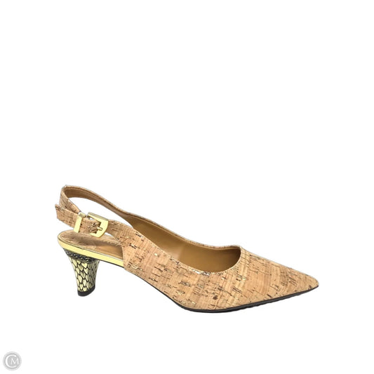 Shoes Heels Kitten By Cmb In Brown, Size: 10