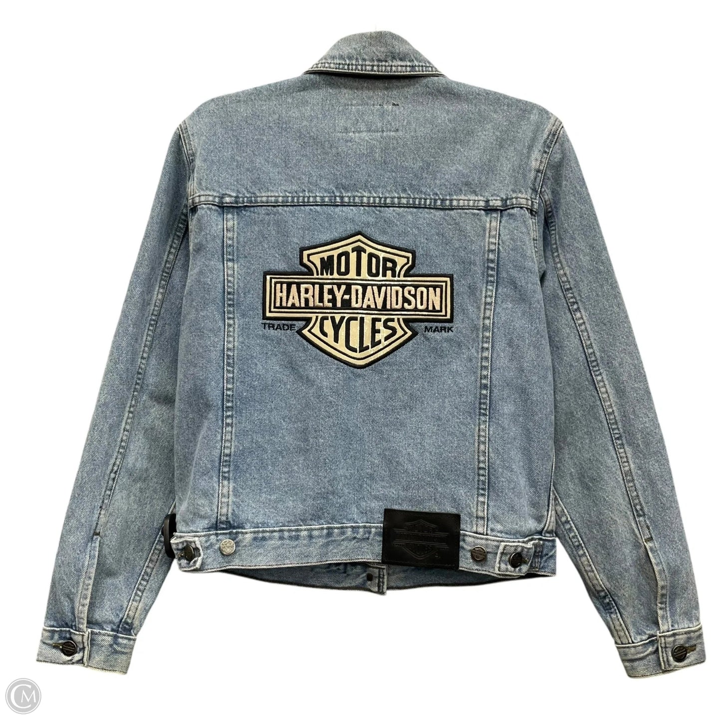 Jacket Denim By Harley Davidson In Blue Denim, Size: S