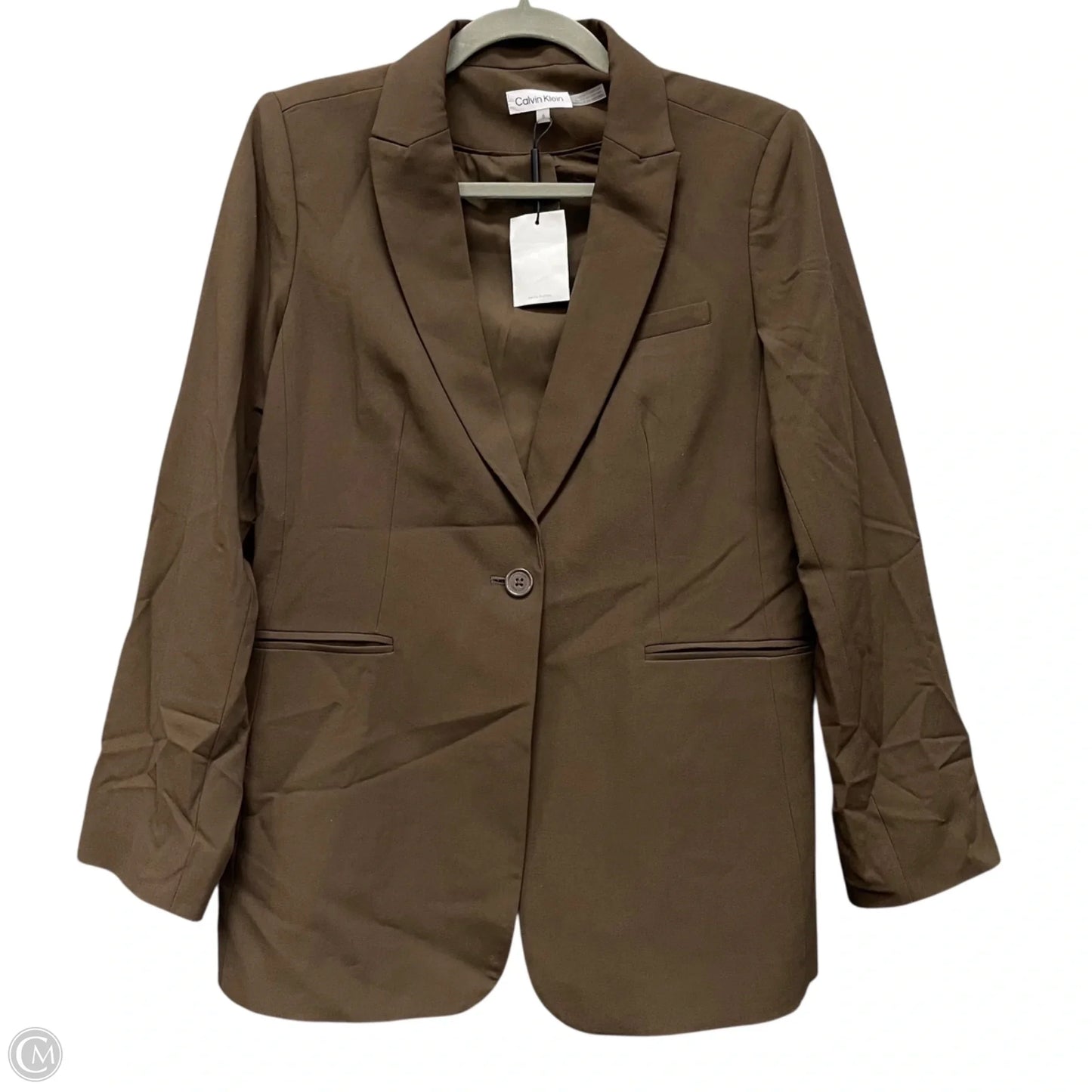 Blazer By Calvin Klein In Brown, Size: 8