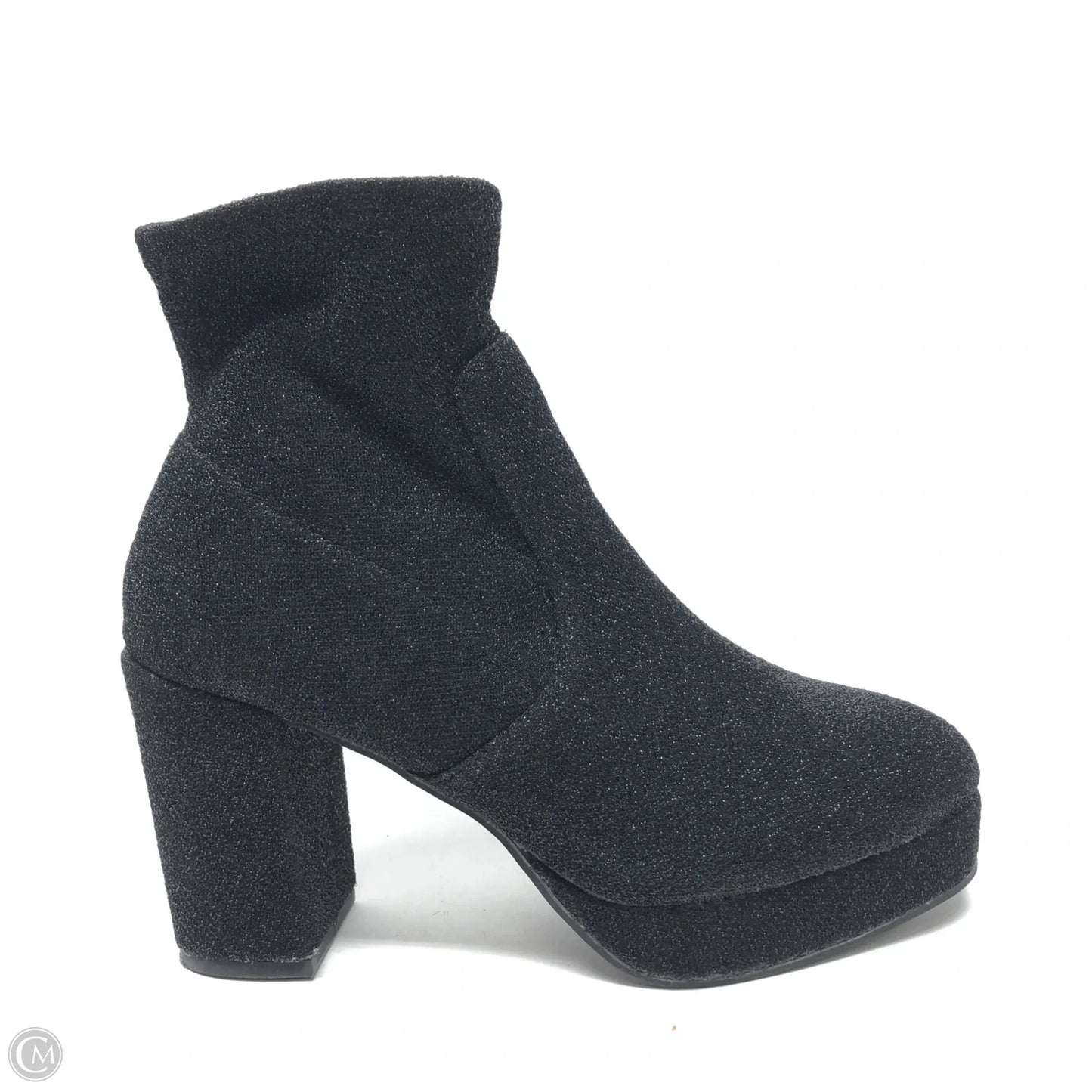 Boots Ankle Heels By Clothes Mentor In Black, Size: 6.5