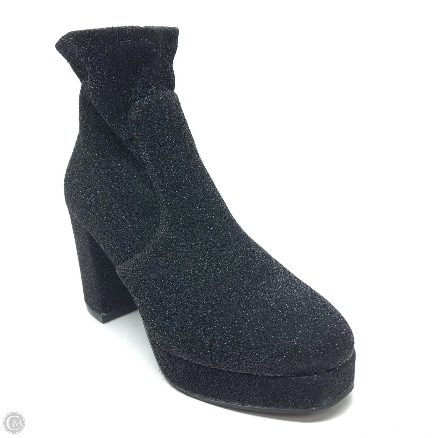 Boots Ankle Heels By Clothes Mentor In Black, Size: 6.5