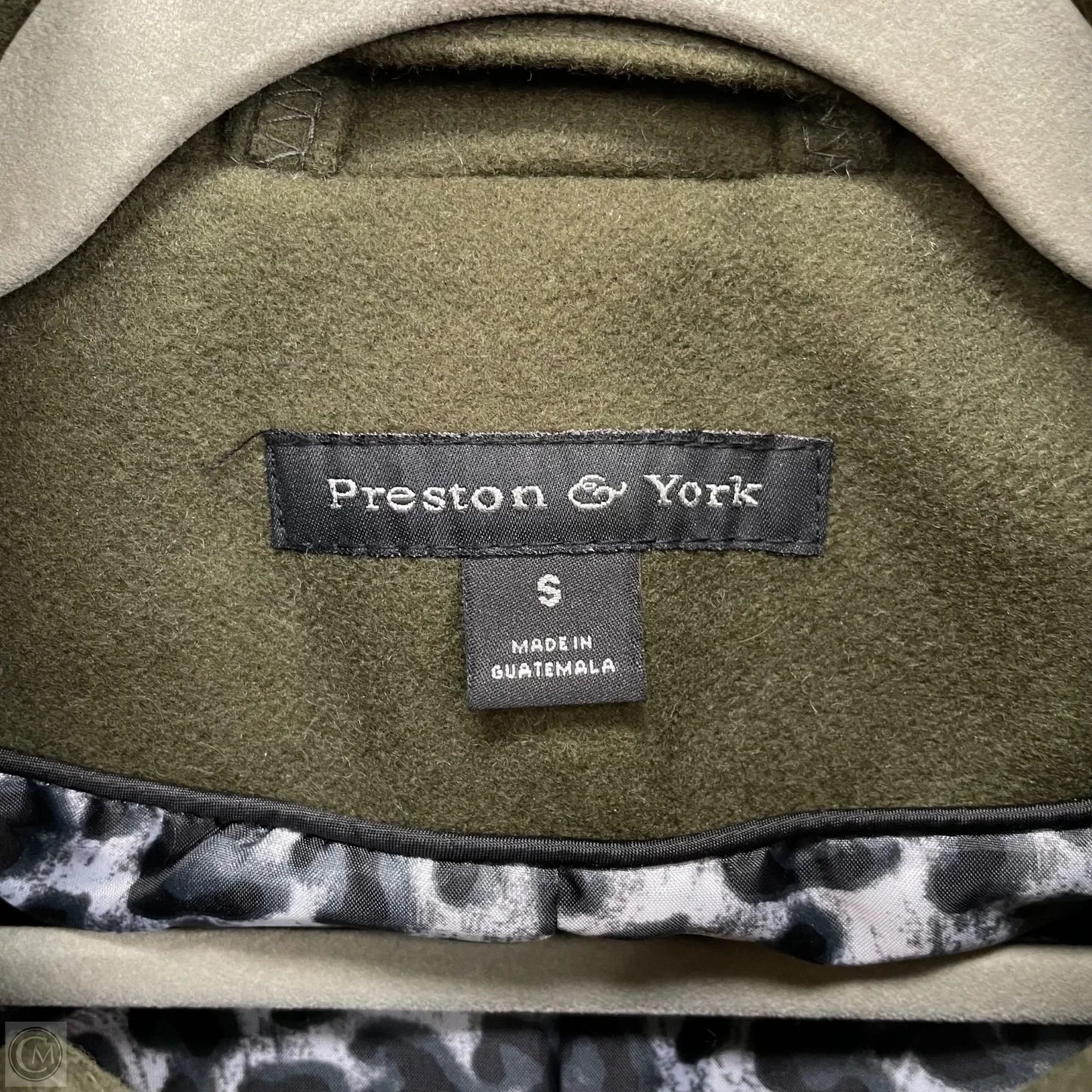 Coat Wool By Preston And New York In Green, Size: S
