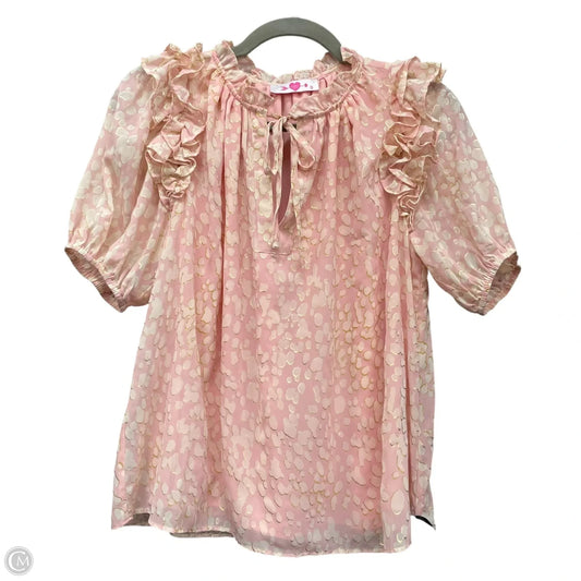 Top Short Sleeve By Buddy Love In Pink, Size: S