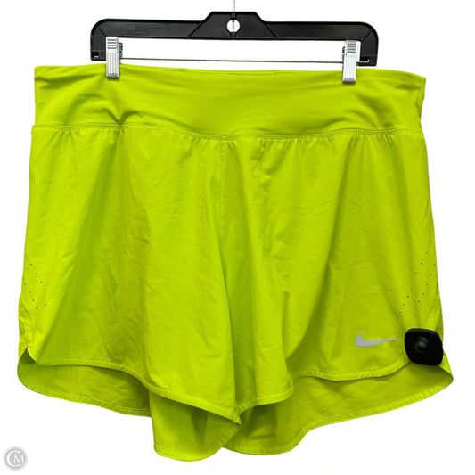 Athletic Shorts By Nike Apparel In Chartreuse, Size: Xxl