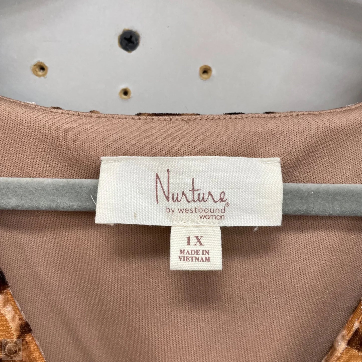 Dress Casual Midi By Nurture In Brown, Size: 1x