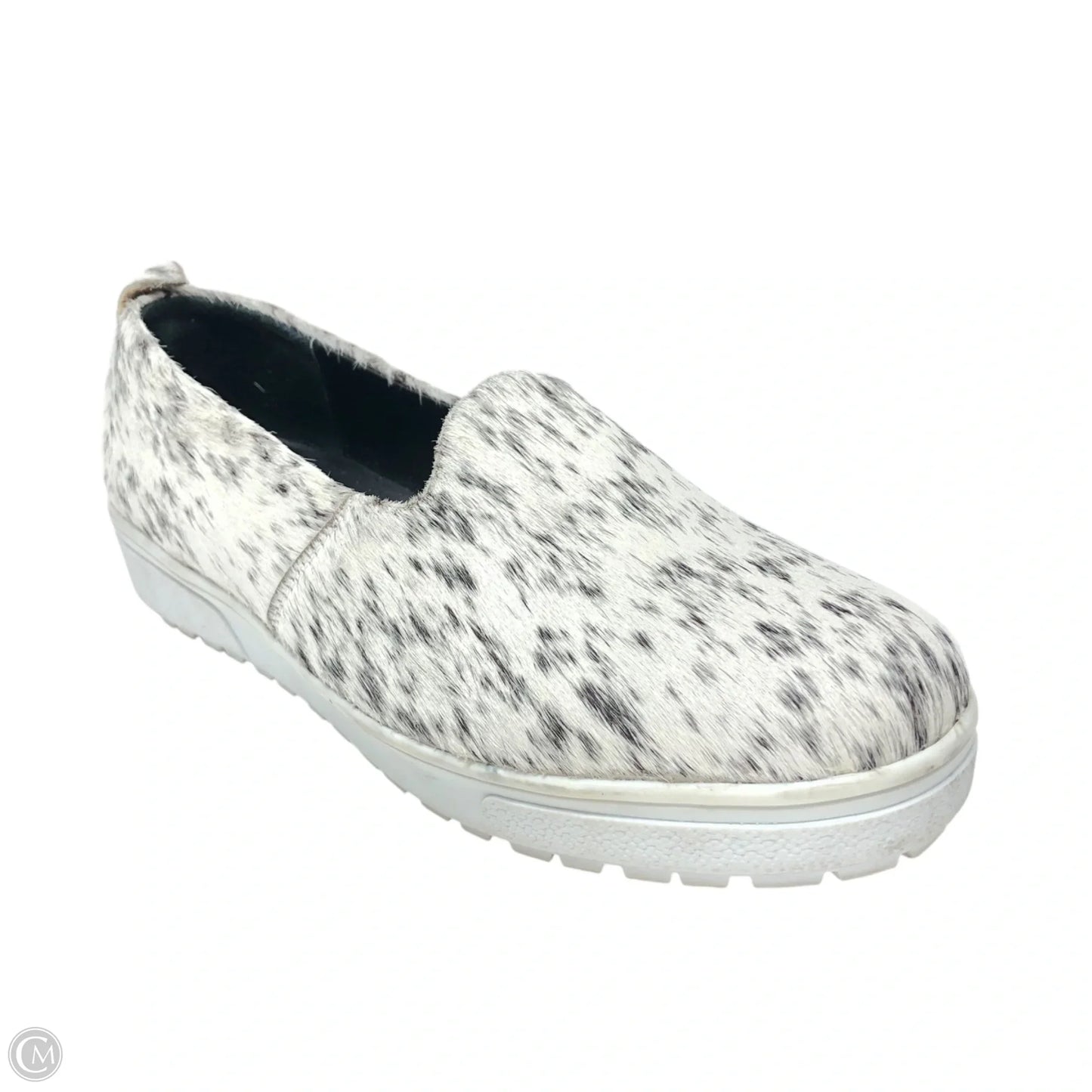 Shoes Flats By Cmb In Grey & White, Size: 8