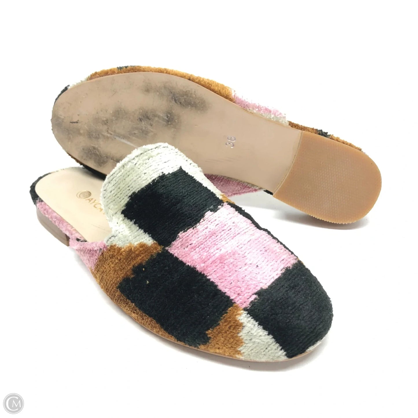 Shoes Flats By Cmb In Black & Pink, Size: 5.5