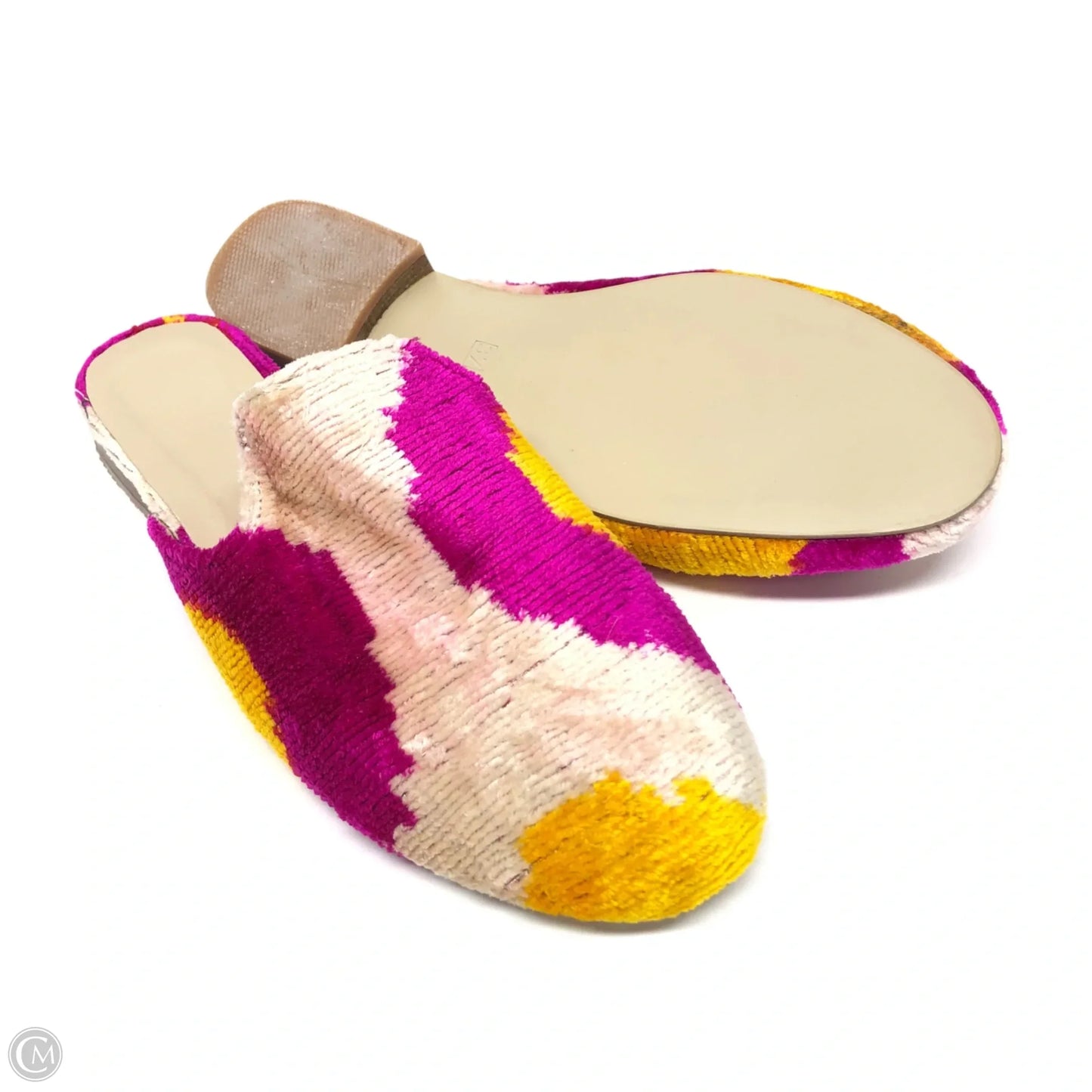 Shoes Flats By Clothes Mentor In Pink & Yellow, Size: 6.5